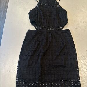 Express Elegant Black Cutout Dress